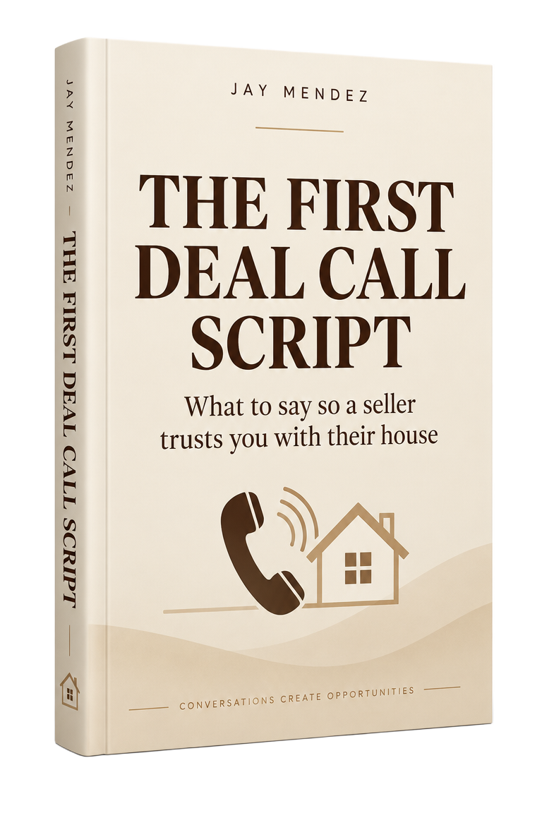 The First Deal Call Script by Jay Mendez — what to say so a seller trusts you with their house